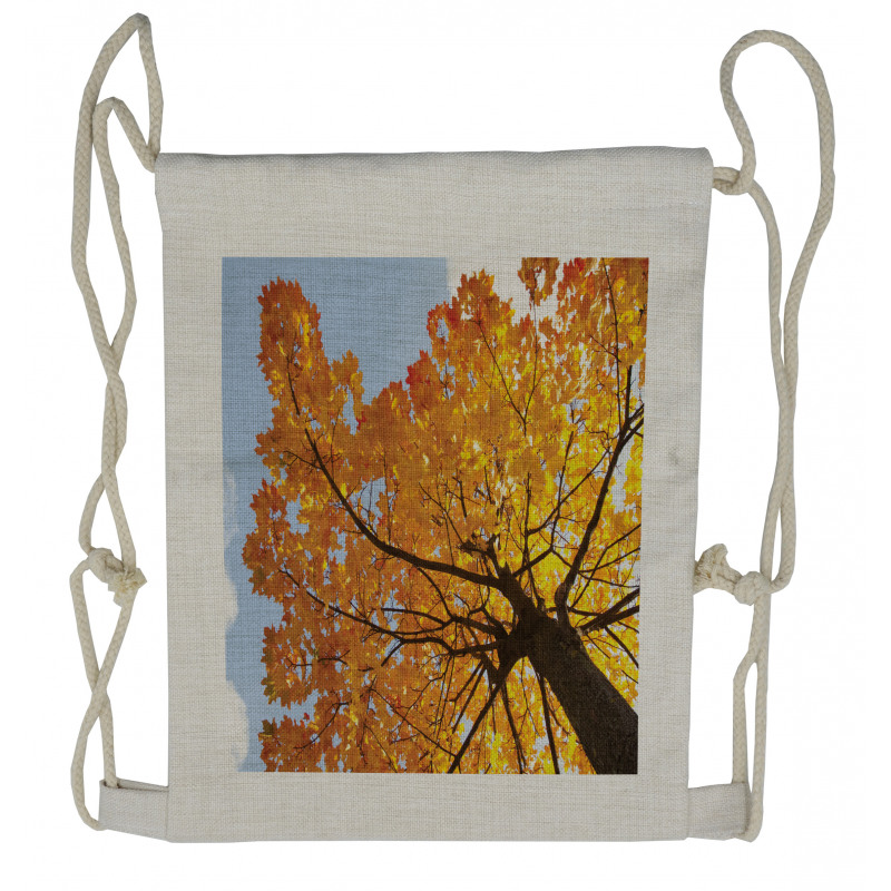Maple Leaves Fall Autumn Drawstring Backpack