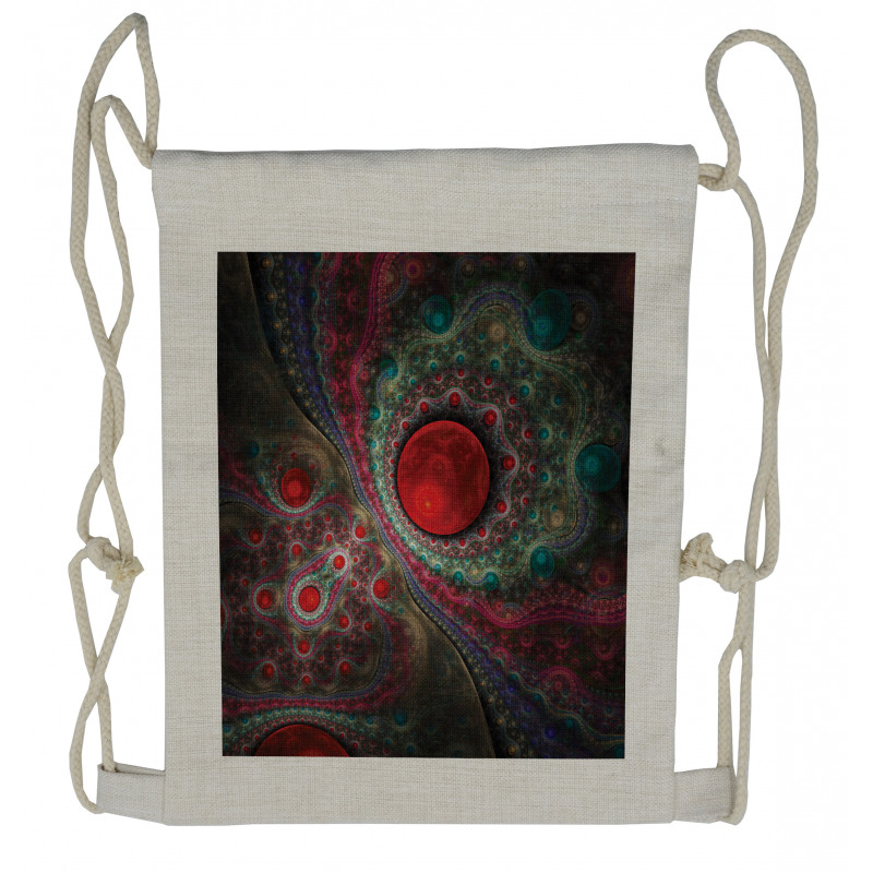 Vintage Abstract Forms Drawstring Backpack