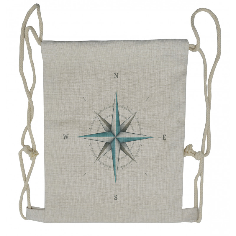 Antique Wind Rose Drawstring Backpack