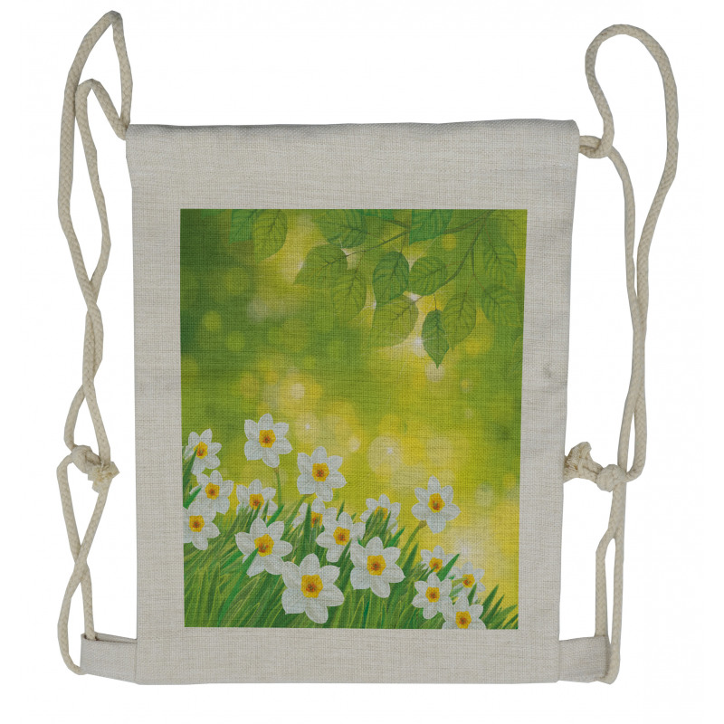 Daffodils Spring Petals Drawstring Backpack