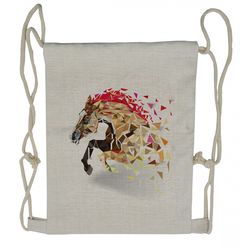 Abstract Art Wild Horse Drawstring Backpack