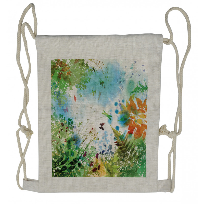 Flourishing Nature Drawstring Backpack