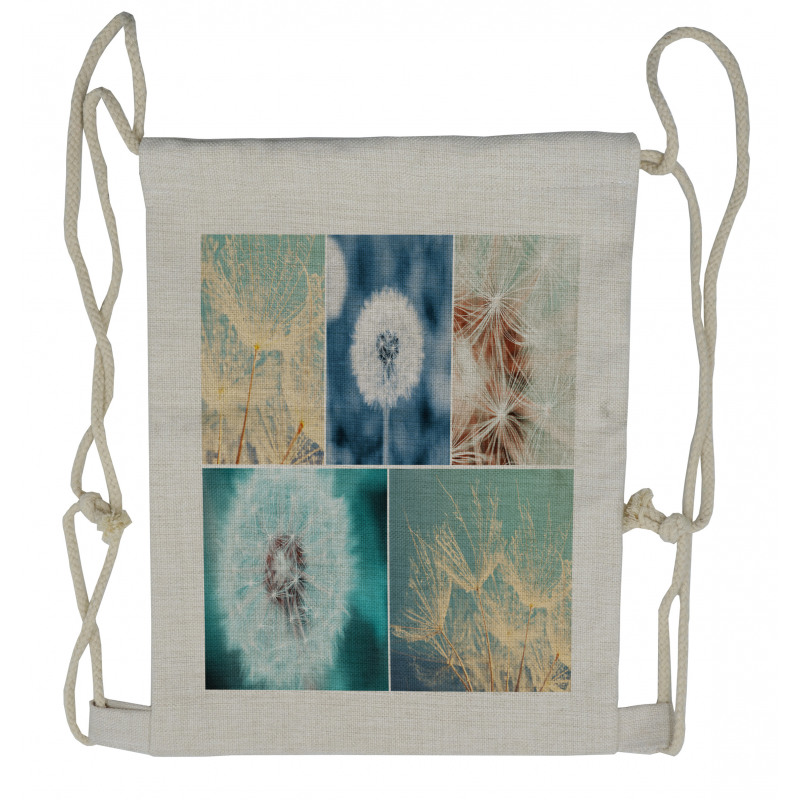 Dandelions Nature Drawstring Backpack