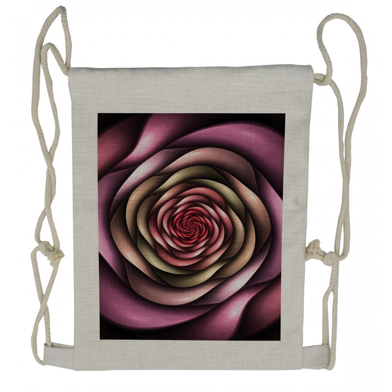 Rose Petals Modern Art Drawstring Backpack