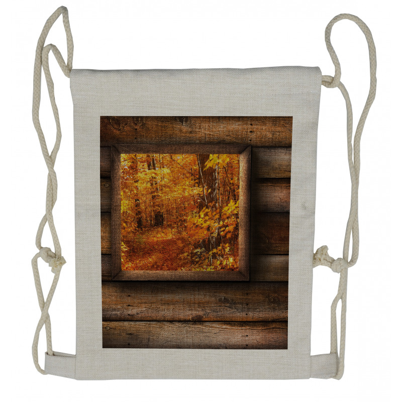 View from Rustic Cottage Drawstring Backpack