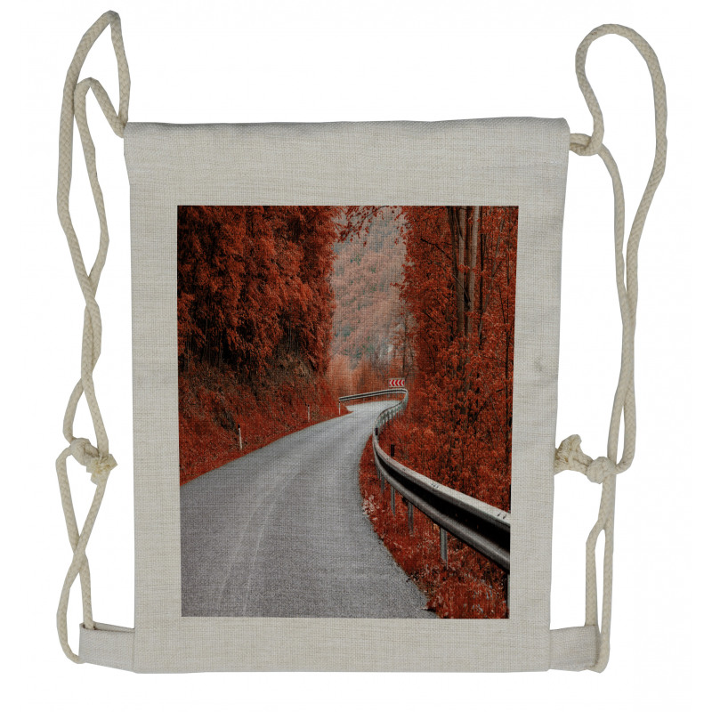 Dreamy Road Travel Theme Drawstring Backpack