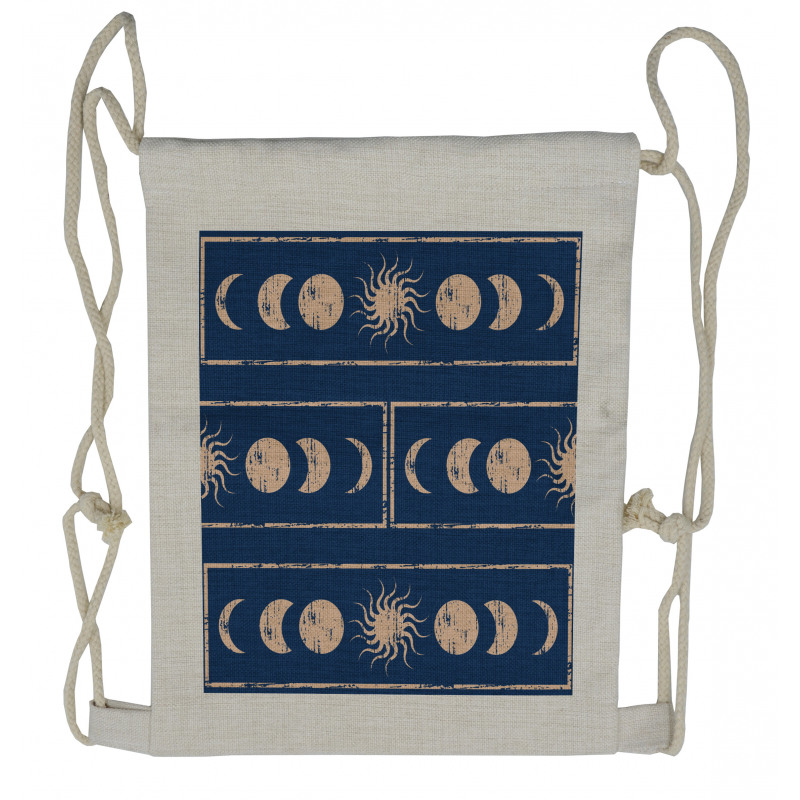 Sun Moon Astrology Drawstring Backpack