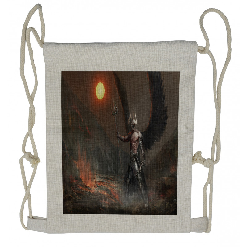 Knight Artwork Drawstring Backpack