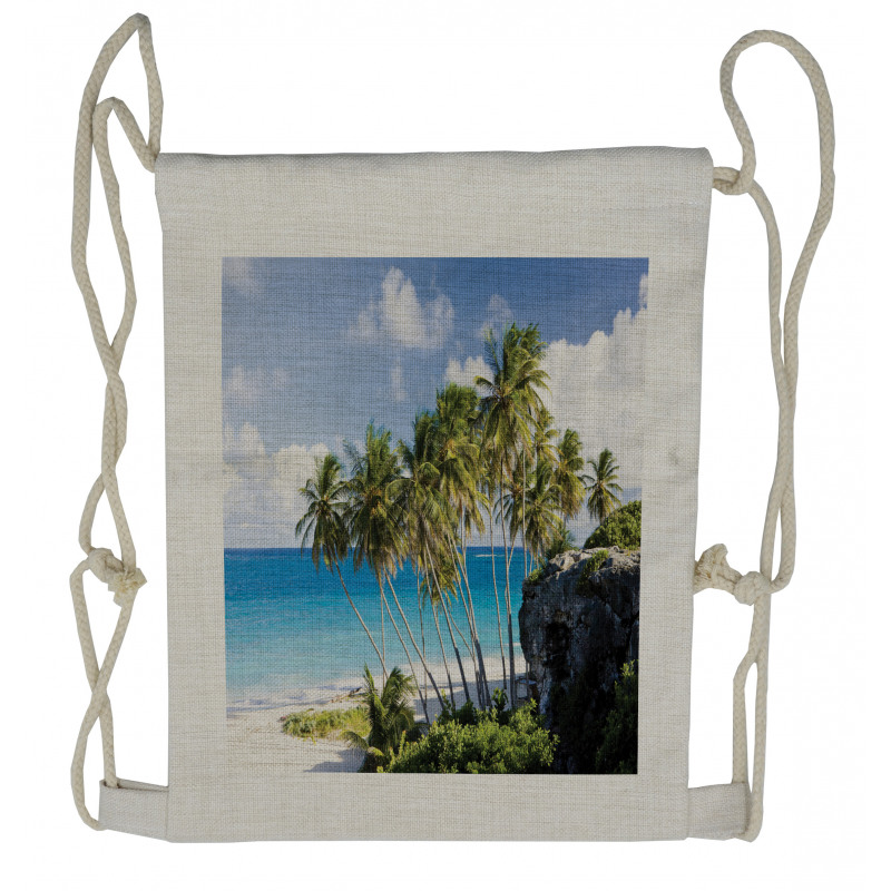 Ocean Exotic Beach Drawstring Backpack