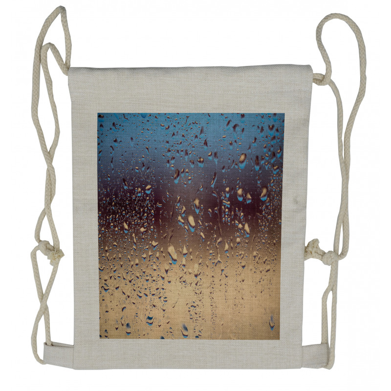 Rainy Day Window Effect Drawstring Backpack