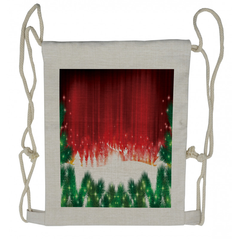 Xmas Theme Drawstring Backpack