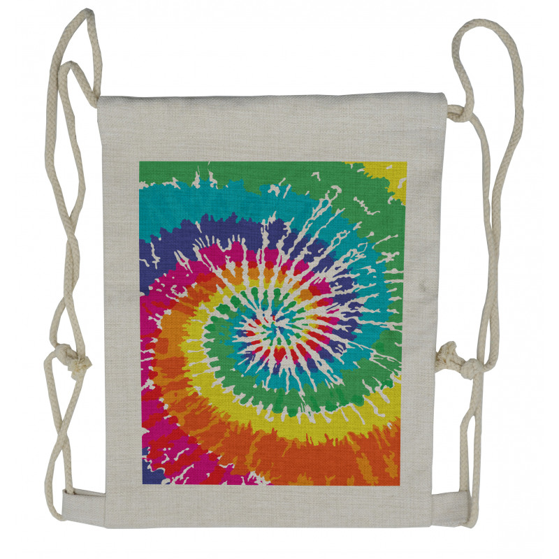 Rainbow Tie Dye Effect Drawstring Backpack