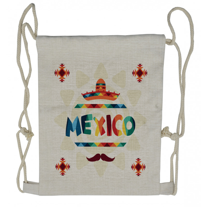 Sombrero Aztec Drawstring Backpack