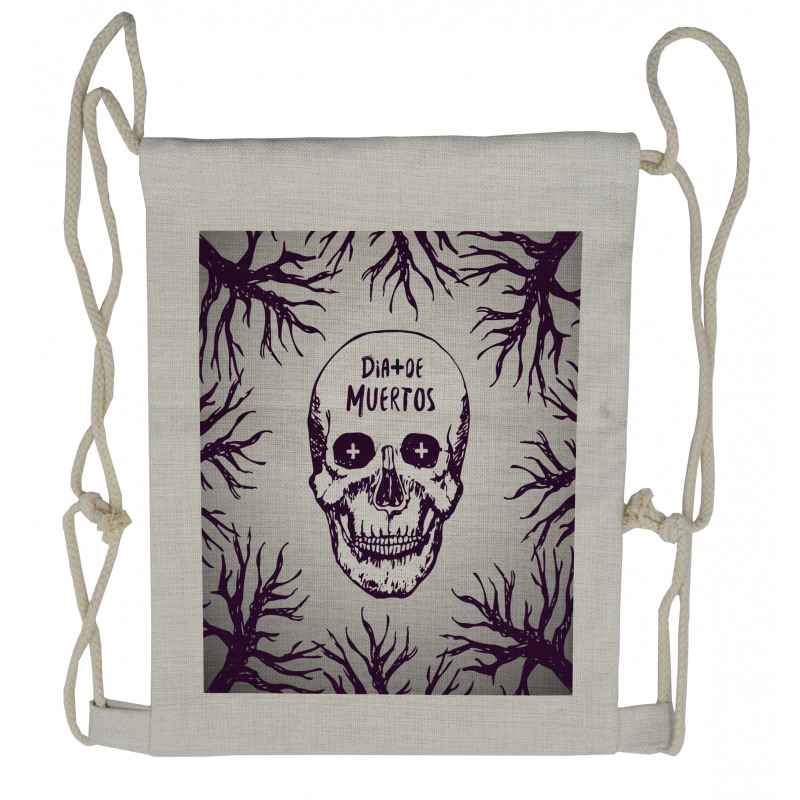 Spooky Gothic Halloween Drawstring Backpack