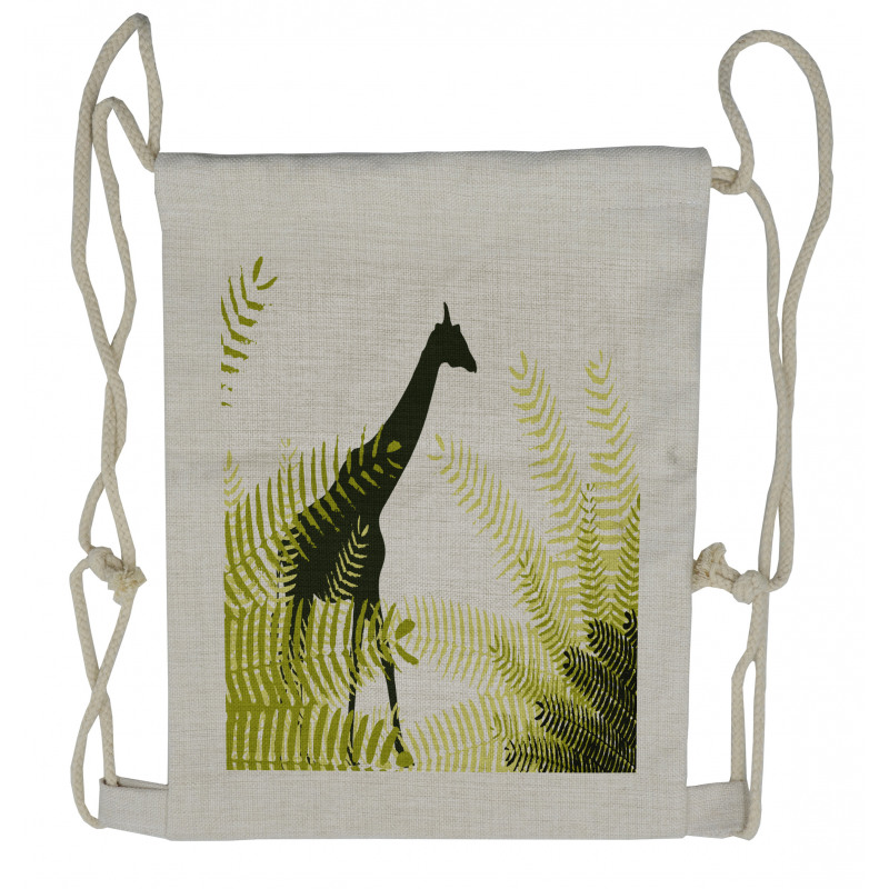 National Park Giraffe Drawstring Backpack