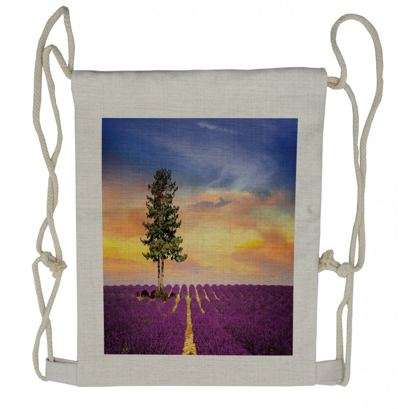 French Countryside Drawstring Backpack