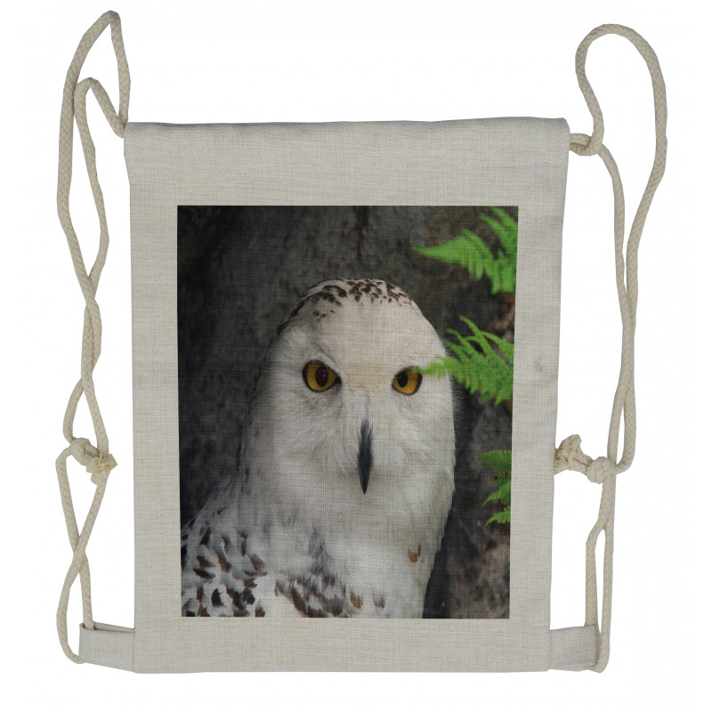 Magician Pet White Owl Drawstring Backpack