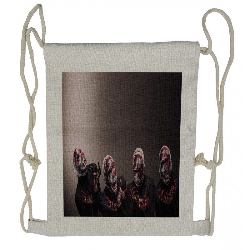 Screaming Scary Zombies Drawstring Backpack