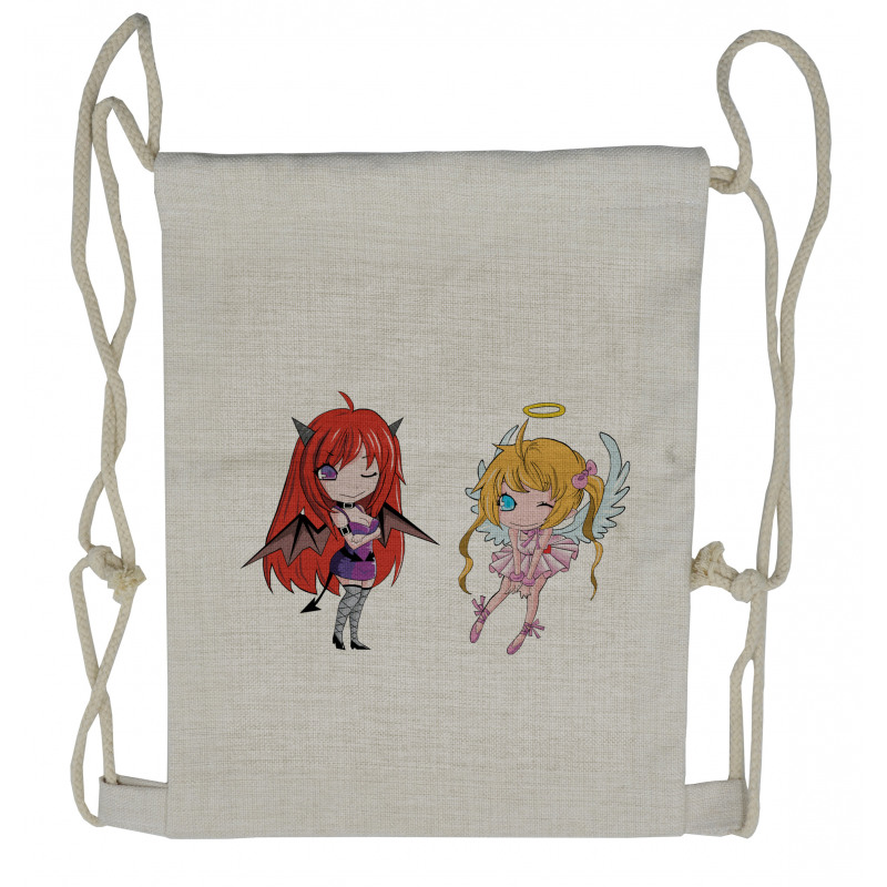 Japanese Fairytale Art Drawstring Backpack