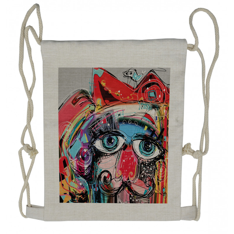 Grafitti Sketchy Paint Drawstring Backpack