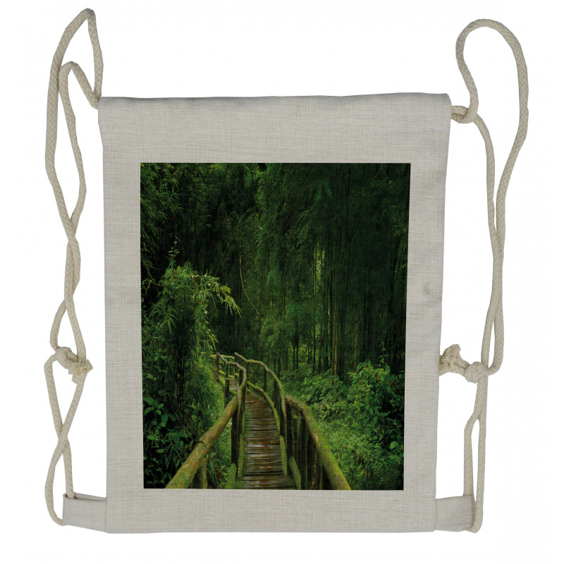 Tropical Thailand Forest Drawstring Backpack