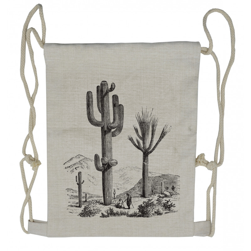 Sketchy Mexican View Drawstring Backpack