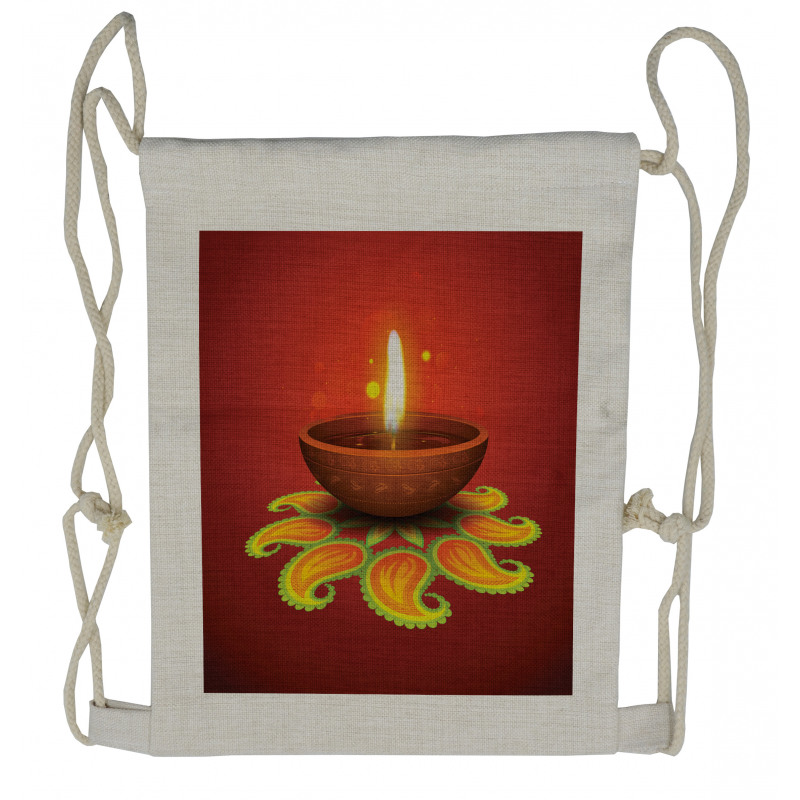 Diwali Design Drawstring Backpack