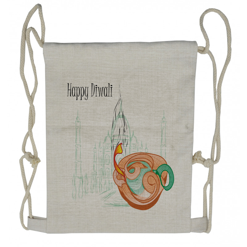 Sketchy Diwali Drawstring Backpack