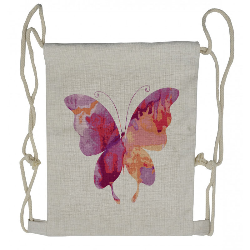 Butterfly with Wings Drawstring Backpack