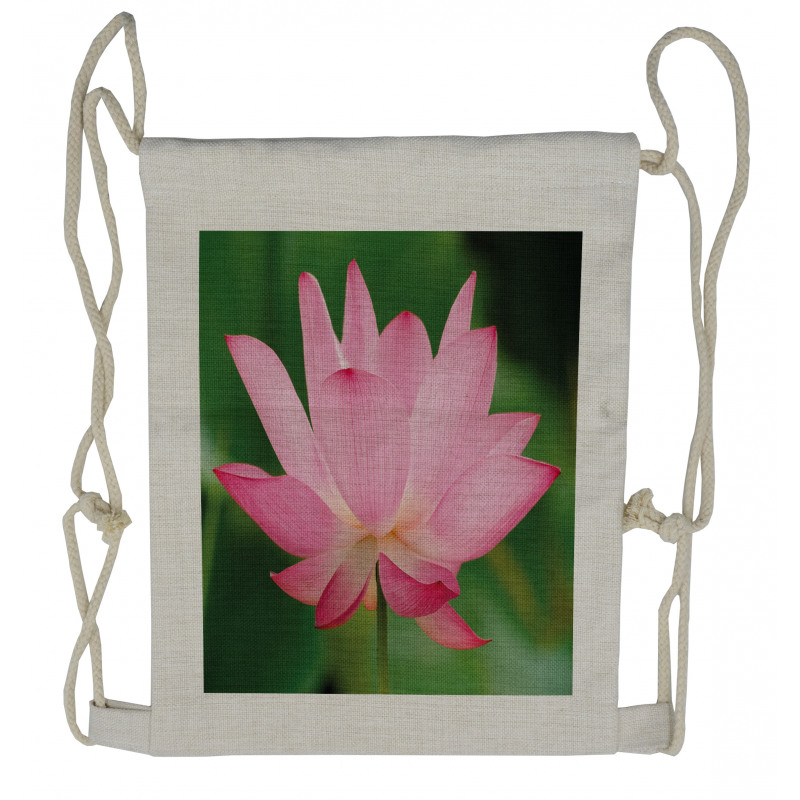 Lotus Lily Blossom Drawstring Backpack