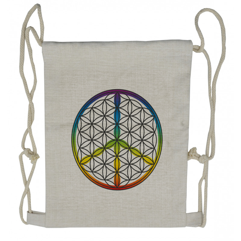 Life and Peace Drawstring Backpack