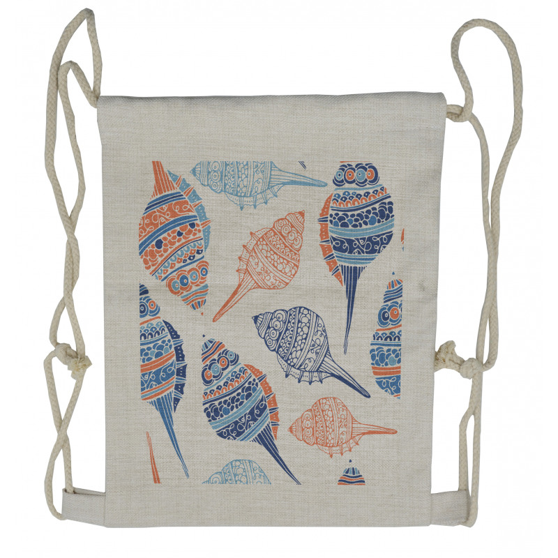 Maritime Sealife Sea Drawstring Backpack