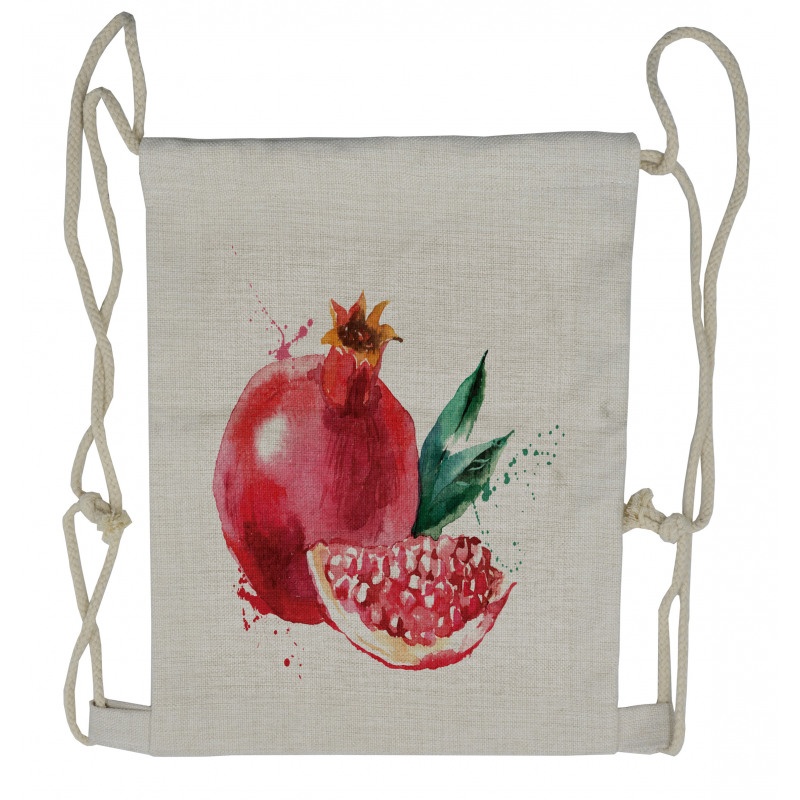 Hand Drawn Watercolor Drawstring Backpack