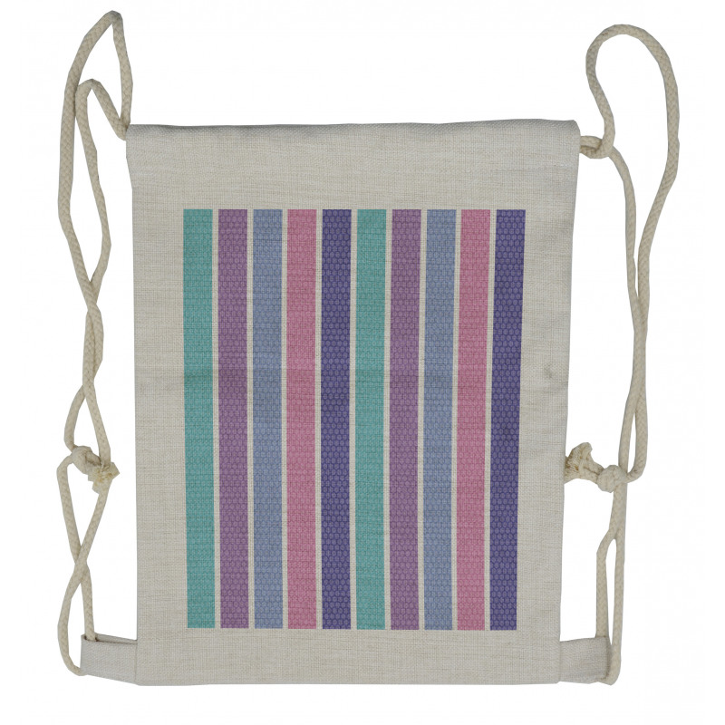 Polka Dot with Stripes Drawstring Backpack
