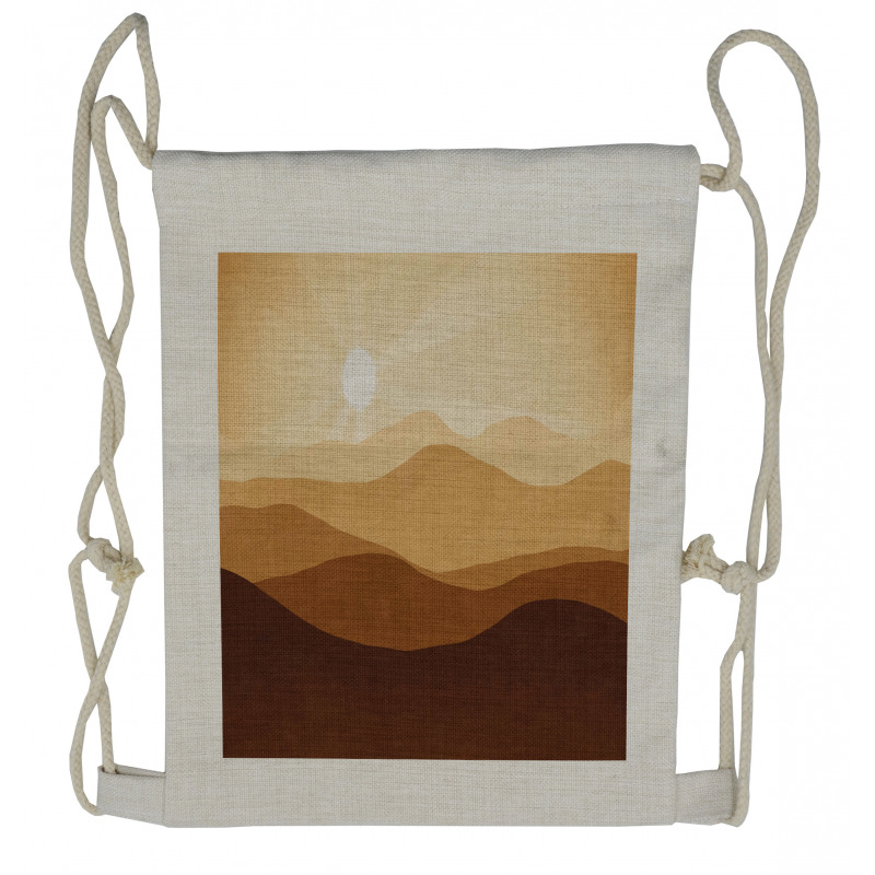 Abstract Sunrise Mountains Drawstring Backpack