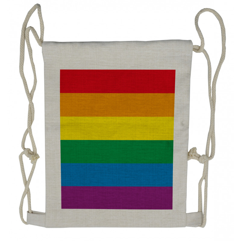 Gay Parade Flag Freedom Drawstring Backpack