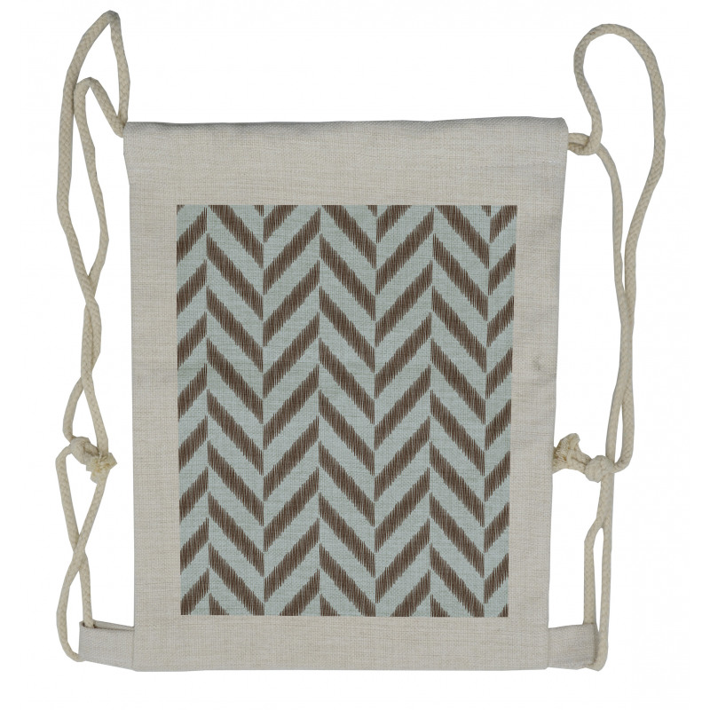 Sketchy Chevron Zig Zag Drawstring Backpack