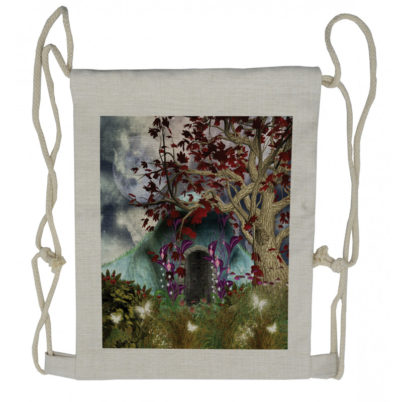 Abstract Goth Tree and Cave Drawstring Backpack