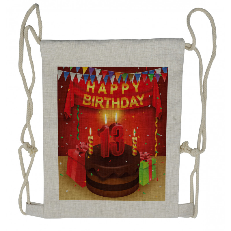 Birthday Party Cake Drawstring Backpack