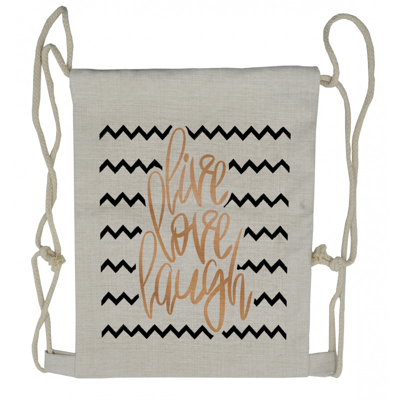 Chevron Art Drawstring Backpack