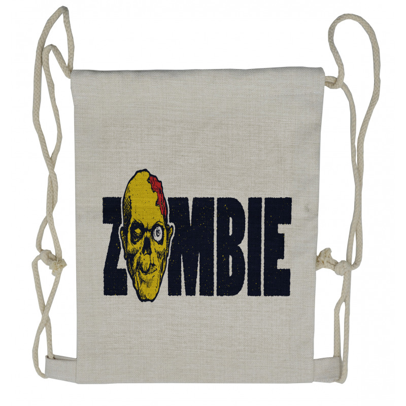 Dead Human Face Drawstring Backpack