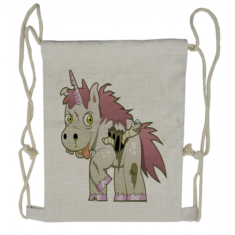 Evil Unicorn Myth Drawstring Backpack