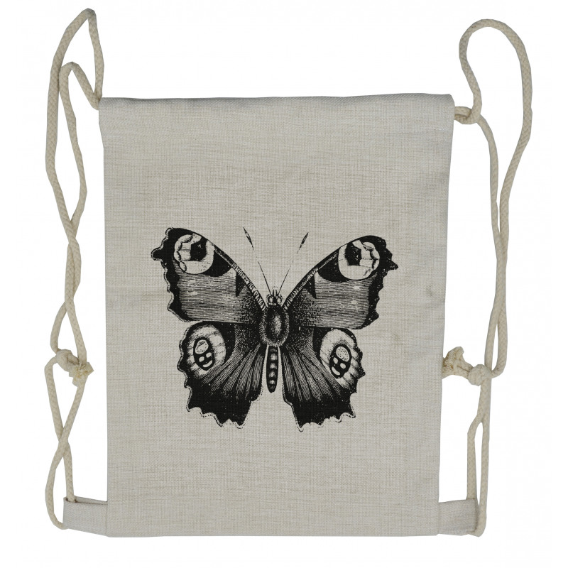 Butterfly Art Drawstring Backpack