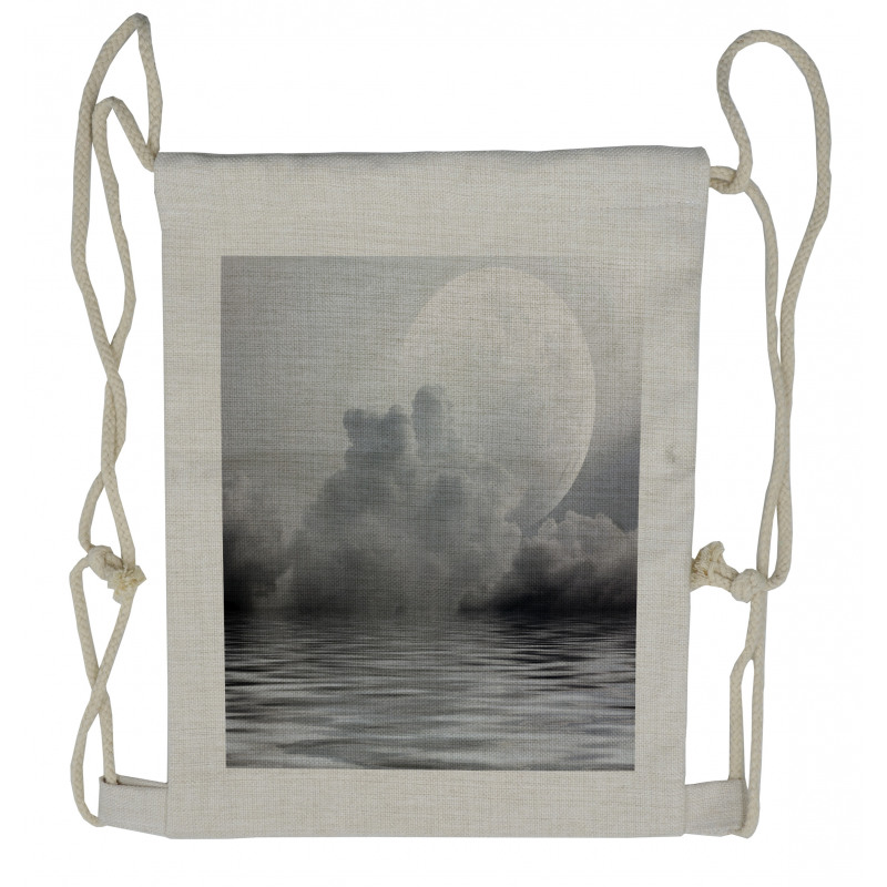 Calm Water and Twilight Sky Drawstring Backpack