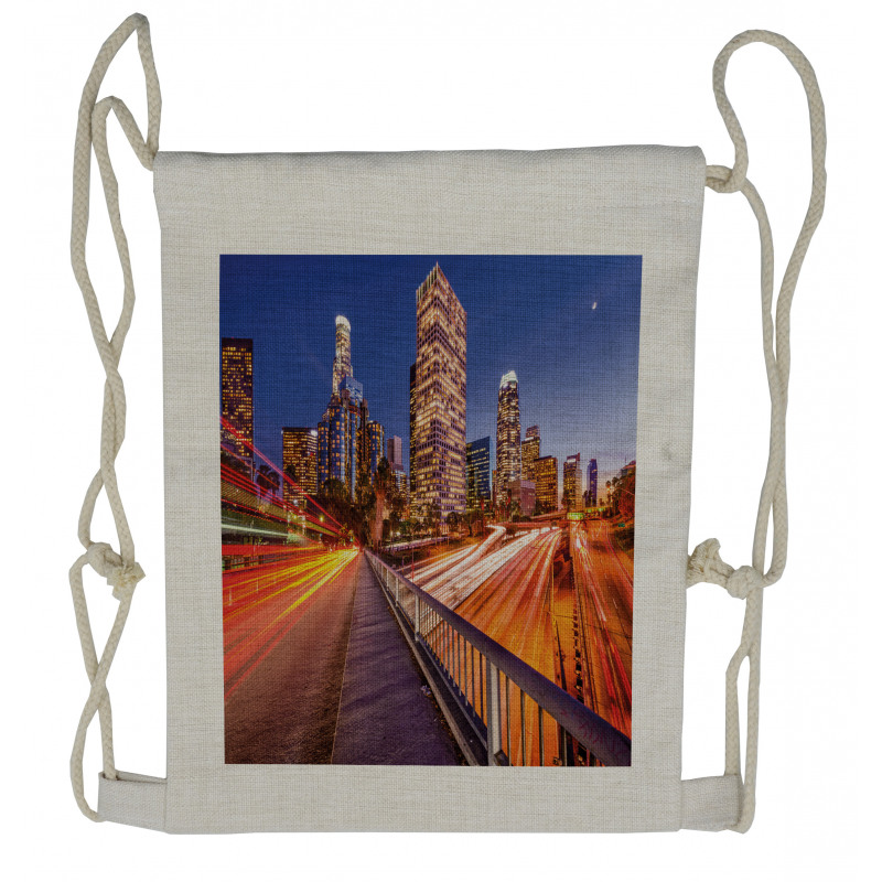 Los Angeles USA Downtown Drawstring Backpack