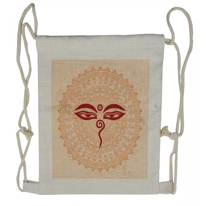 Oriental Mandala Ancient Zen Drawstring Backpack