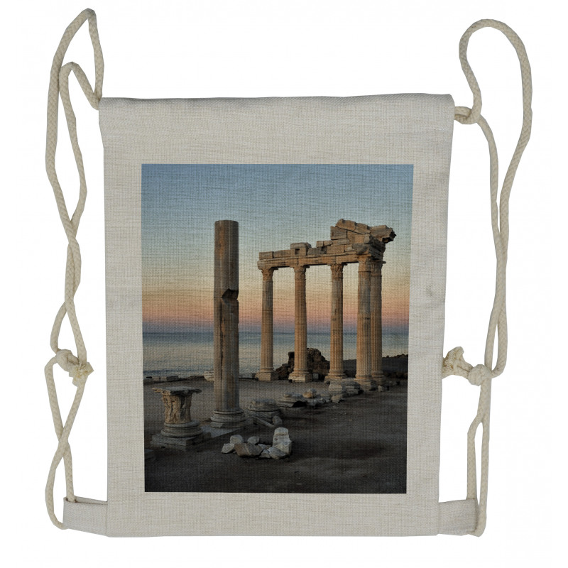 Greece Pillars Drawstring Backpack