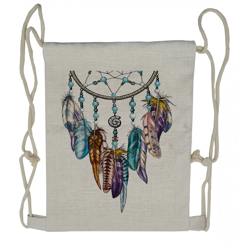 Ornate Dreamcatcher Drawstring Backpack