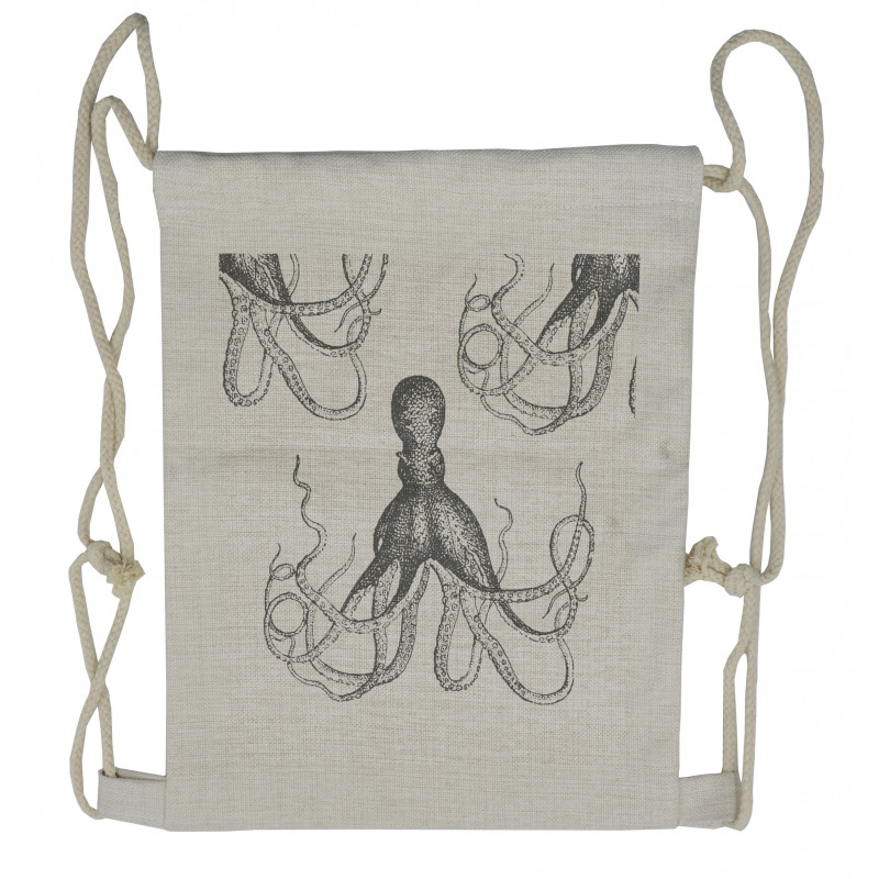 Animal Tentacles Marine Drawstring Backpack