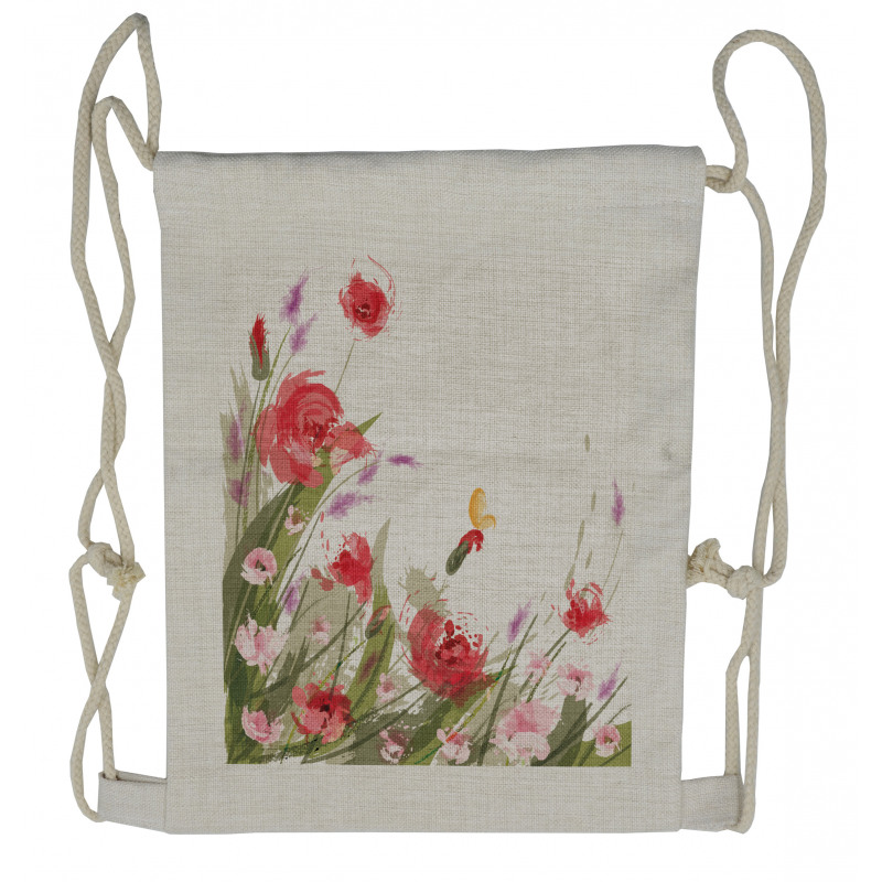 Floral Botany Drawstring Backpack